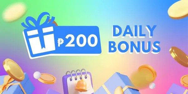 Promotional banner art with coins and coupons for daily reload treats